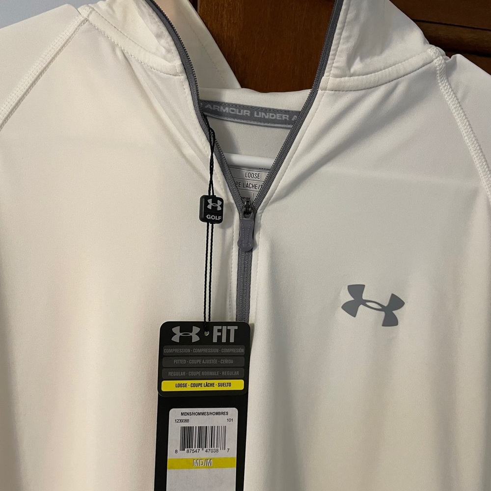 Under Armour golf half zip white